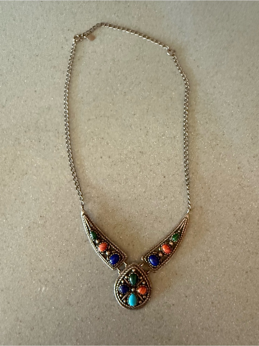 Bohemian Multicolor Stone Pendant Necklace - Women Jewelry